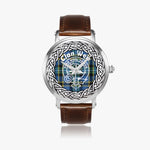 Scottish Weir Clan Tartan Crest Badge Silver Automatic Watch Size 46mm