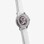 Fraser of Lovat Scottish Clan Tartan Crest Badge Silver Automatic Watch Size 46mm