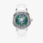 Austin Scottish Clan Tartan Crest Badge Silver Automatic Watch Size 46mm