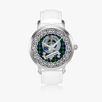 Bannerman Scottish Clan Tartan Crest Badge Silver Automatic Watch Size 46mm