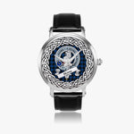 Home Scottish Clan Tartan Crest Badge Silver Automatic Watch Size 46mm