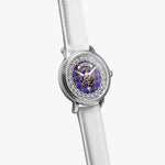 Allardice Scottish Clan Tartan Crest Badge Silver Automatic Watch Size 46mm