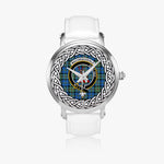 MacCorquodale Scottish Clan Tartan Crest Badge Silver Automatic Watch Size 46mm