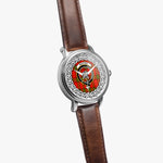 Maxton Scottish Clan Tartan Crest Badge Silver Automatic Watch Size 46mm