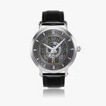 Clan Anderson Crest & Tartan Knot Sterling Silver Unisex Automatic Watch (Silver) Size 46mm