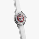 Robertson Scottish Clan Tartan Crest Badge Silver Automatic Watch Size 46mm