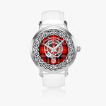 Scottish Marjoribanks Clan Tartan Crest Badge Silver Automatic Watch Size 46mm