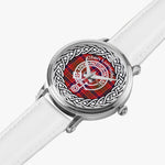 Scottish Lumsden Clan Tartan Crest Badge Silver Automatic Watch Size 46mm