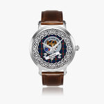 Agnew Scottish Clan Tartan Crest Badge Silver Automatic Watch Size 46mm