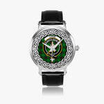 Logie Scottish Clan Tartan Crest Badge Silver Automatic Watch Size 46mm