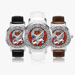 Hay Scottish Clan Tartan Crest Badge Silver Automatic Watch Size 46mm