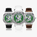 Cranstoun Scottish Clan Tartan Crest Badge Silver Automatic Watch Size 46mm