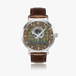 Scottish Pollock Celtic Circle Silver Automatic Watch Size 46mm