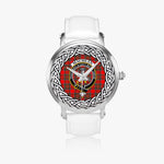 MacBean Scottish Clan Tartan Crest Badge Silver Automatic Watch Size 46mm