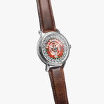MacDowall Clan Tartan Crest Badge Silver Automatic Watch Size 46mm