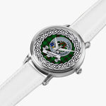 Kinnear Scottish Clan Tartan Crest Badge Silver Automatic Watch Size 46mm