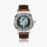 Davison Scottish Clan Tartan Crest Badge Silver Automatic Watch Size 46mm