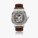 Buchanan Scottish Clan Tartan Crest Badge Silver Automatic Watch Size 46mm