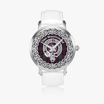 MacDonald Scottish Clan Tartan Crest Badge Silver Automatic Watch Size 46mm