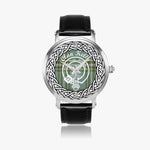 Scottish Kelly Clan Tartan Crest Badge Silver Automatic Watch Size 46mm