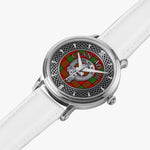 Clan Adair Crest & Tartan Knot Sterling Silver Unisex Automatic Watch (Silver) Size 46mm