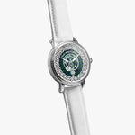 Scottish MacCallum Clan Tartan Crest Badge Silver Automatic Watch Size 46mm