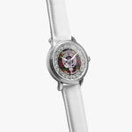 Donaldson Scottish Clan Tartan Crest Badge Silver Automatic Watch Size 46mm
