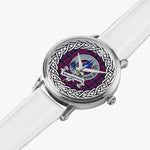 Montgomery Scottish Clan Tartan Crest Badge Silver Automatic Watch Size 46mm