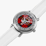Scottish MacDuff Clan Tartan Crest Badge Silver Automatic Watch Size 46mm
