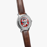 Ramsay Scottish Clan Tartan Crest Badge Silver Automatic Watch Size 46mm