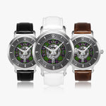 Clan Cochrane Crest & Tartan Knot Sterling Silver Unisex Automatic Watch (Silver) Size 46mm