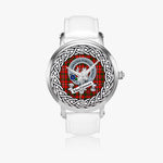 MacKinnon Scottish Clan Tartan Crest Badge Silver Automatic Watch Size 46mm