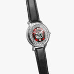 Menzies Scottish Clan Tartan Crest Badge Old Silver Automatic Watch Size 46mm