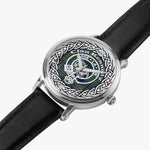 Scottish Kennedy Clan Tartan Crest Badge Silver Automatic Watch Size 46mm