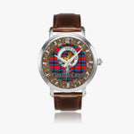 Scottish MacTavish Celtic Circle Silver Automatic Watch Size 46mm
