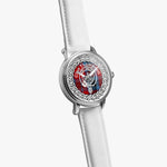 Thompson Scottish Clan Tartan Crest Badge Silver Automatic Watch Size 46mm