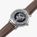 Scottish Galbraith Clan Tartan Crest Badge Silver Automatic Watch Size 46mm