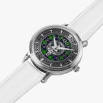 Clan Farquharson Crest & Tartan Knot Sterling Silver Unisex Automatic Watch (Silver) Size 46mm