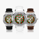 Scottish Middleton Clan Tartan Crest Badge Silver Automatic Watch Size 46mm