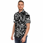 Men Hawaiian Shirt Black Tropical Hawaiian Tropical Holiday Hawaiian Men Short Sleeve Shirt
