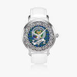 Falconer Scottish Clan Tartan Crest Badge Silver Automatic Watch Size 46mm