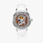 Chattan Scottish Clan Tartan Crest Badge Silver Automatic Watch Size 46mm