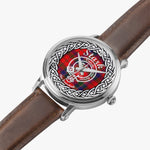 Stark Scottish Clan Tartan Crest Badge Silver Automatic Watch Size 46mm