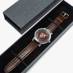 Clan Scott Crest & Tartan Knot Sterling Silver Unisex Automatic Watch (Silver) Size 46mm