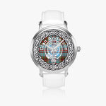 Scottish Anderson Clan Tartan Crest Badge Silver Automatic Watch Size 46mm
