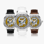 Houston Scottish Clan Tartan Crest Badge Silver Automatic Watch Size 46mm
