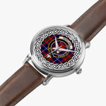 Pentland Scottish Clan Tartan Crest Badge Silver Automatic Watch Size 46mm