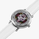Donaldson Scottish Clan Tartan Crest Badge Silver Automatic Watch Size 46mm