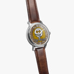 Scottish Houston Celtic Circle Silver Automatic Watch Size 46mm