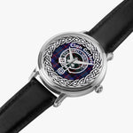 Scottish Guthrie Modern Clan Tartan Crest Badge Silver Automatic Watch Size 46mm